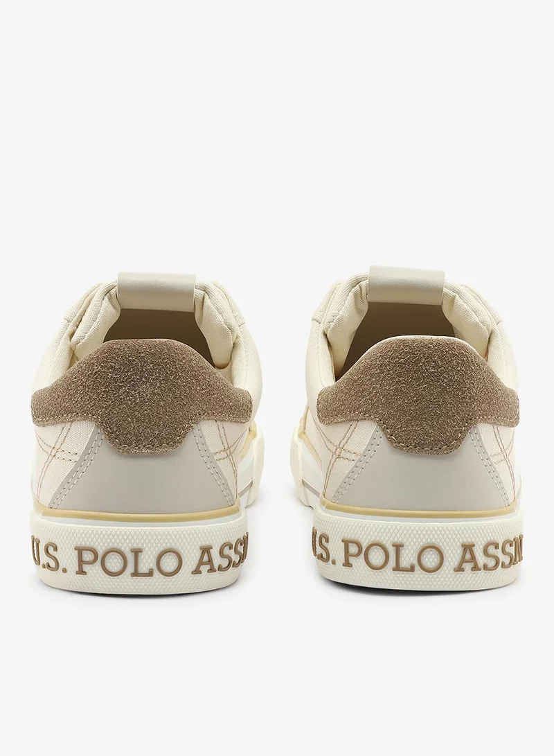 U.S. Polo Assn. beige Women's Casual Sneakers - Beige Fashionable Low-Top Design for Women | Best Price UAE